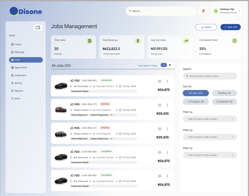 All-In-One Shop Management Tool for Auto Repair Shops for Nigeria